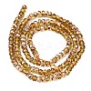 Electroplate Glass Beads Strands GLAA-Q105-03-06-2