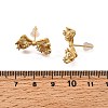 Bowknot Brass Micro Pave Cubic Zirconia Stud Earrings EJEW-B148-07C-G-5