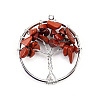 Natural Red Jasper Tree fo Life Pendants WG82707-15-1