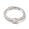 Rack Plating Brass Clear Cubic Zirconia Constellation Adjustable Rings for Women RJEW-S407-08P-08-2