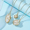 Ion Plating(IP) 304 Stainless Steel Macrame Pouch Empty Stone Holder for Pendant Necklaces Making NJEW-JN04441-01-8