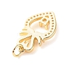 Brass Micro Pave Clear Cubic Zirconia Pendants X-ZIRC-P094-07G-RS-3