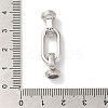 Rectangle Rack Plating Brass Fold Over Clasps KK-A225-01A-P-3
