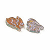 Electroplate Transparent Glass Beads GLAA-Q092-03-B02-5