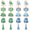 40Pcs 10 Styles Camping Equipment Series Alloy Enamel Pendants FIND-SC0019-16-1