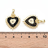 Brass Micro Pave Cubic Zirconia Pendants KK-N257-01B-G-3