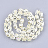 Electroplated Glass Beads Strands X-EGLA-T015-02B-07-2