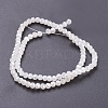 Faceted(32 Facets) Round Electroplate Imitation Jade Glass Beads Strands X-EGLA-D021-03-2