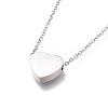304 Stainless Steel Heart Pendant Necklaces NJEW-I240-25-3