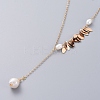 Single Pearl Pendant Necklaces NJEW-JN02710-03-2