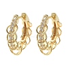 Rack Plating Brass Micro Pave Cubic Zirconia Hoop Earrings EJEW-Q780-04G-1