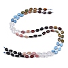 Natural Quartz Crystal & Rhodonite & Unakite & Mookaite & Synthetic Blue Goldstone & Synthetic Agate Beads Strands G-Z135-A11-3
