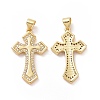 Brass Cubic Zirconia Pendants ZIRC-I062-13G-2