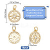 10Pcs Brass Pendants KK-BBC0007-56-2