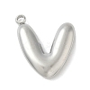 304 Stainless Steel Initial Pendants STAS-S186-12V-P-1