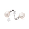 925 Sterling Silver Studs Earring EJEW-H002-08P-2