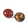 Natural & Synthetic Mixed Gemstone Donut/Pi Disc Charms G-M454-01B-2