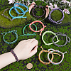 12Pcs 12 Colors Survival Polyester Cord String Bracelets for Hiking Camping Outdoor BJEW-UN0001-67-2