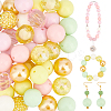   1 Set Mixed Style Acrylic Round Beads Sets SACR-PH0001-52A-1