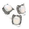 Opalite Adjustable Rings RJEW-I108-02AS-05-4
