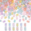 240Pcs 12 Colors Transparent Acrylic Beads MACR-AR0001-22-1