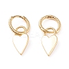 Brass Dangle Huggie Hoop Earrings EJEW-L234-002G-1
