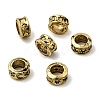 Rack Plating Tibetan Style Alloy Spacer Beads TIBE-WH0007-01AG-1