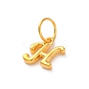 925 Sterling Silver Letter Charms with Jump Rings STER-R008-01G-H-2