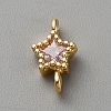Light Gold Plated Brass Pave Cubic Zirconia Connector Charms LS-KK-CJC0001-43KCG-05-1