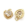 Brass Micro Pave Clear Cubic Zirconia Pendants KK-G490-31B-G-2