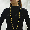 Vintage Brass Coin Charms Necklaces & Earrings Sets for Women UG1537-2