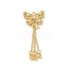 Brass Micro Pave Clear Cubic Zirconia Pendants KK-D228-02G-02-1