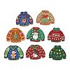 Christmas Opaque Printed Acrylic Pendants OACR-B050-01-1