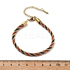 Twisted Nylon Cord Bracelets for Women BJEW-V007-01G-02-3