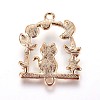 Zinc Alloy Kitten Links connectors ENAM-P164-03B-2