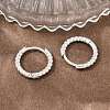 Brass Huggie Hoop Earrings KK-CBA8324-18B-P-2