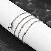 201 Stainless Steel Twisted Chain Necklaces NJEW-R023-09P-1