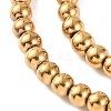 Electroplated Synthetic Non-magnetic Hematite Beads Strands G-H027-C01-01-4