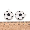 Eco-Friendly Alloy Enamel Hollow Pendants X-PALLOY-R122-09-4
