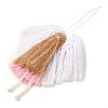 Angel Handmade Woven Macrame Cotton Thread Pendant Decorations HJEW-JM02454-6