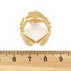 Flower Brass Finger Rings for Women RJEW-B119-09G-5