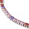 Classic Cubic Zirconia Tennis Necklace NJEW-G017-02B-P-3