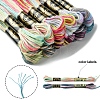 12 Skeins 6 Colors 6-Ply Polyester Embroidery Floss OCOR-FS0001-01B-03-3