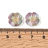 Baking Paint and Golden Metal Enlaced Glass Beads GL-CBA1477-16C-3