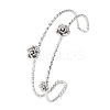304 Stainless Steel Cuff Bangles for Women BJEW-P377-03P-4