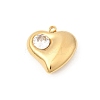 304 Stainless Steel Micro Pave Cubic Zirconia Pendants STAS-P431-36A-G-1