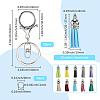 DIY Faux Suede Tasse Keychain Making Kits DIY-SP0002-43P-2