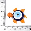 Handmade Lampwork Turtle with Evil Eye Figurine Display Decorations LAMP-N034-25D-4