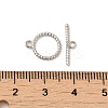 Rhodium Plated 925 Sterling Silver Toggle Clasps STER-G038-02P-3