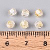 Transparent Spray Painted Glass Beads LS-EGLA-N018-4mm-09-4